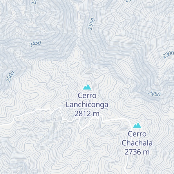 Map of Cerro Lanchiconga