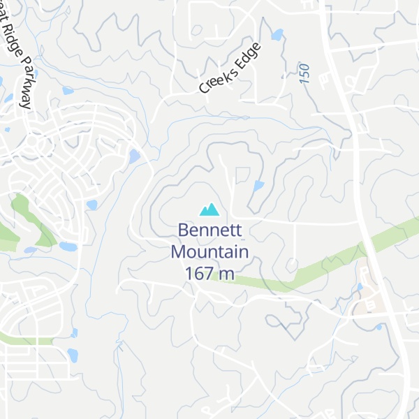 Map of Bennett Mountain