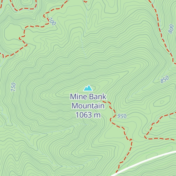 Map of Mine Bank Mountain