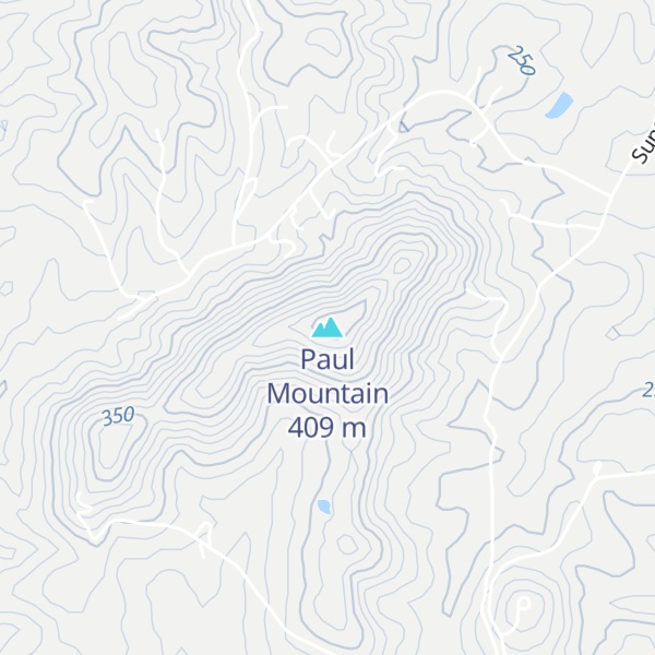 Map of Paul Mountain