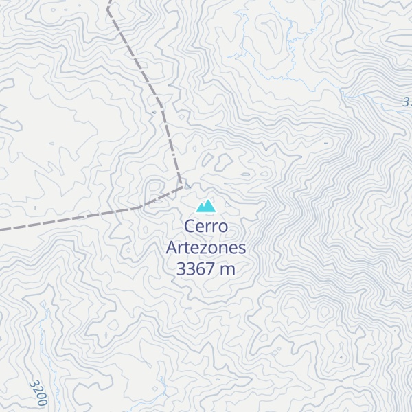 Map of Cerro Artezones