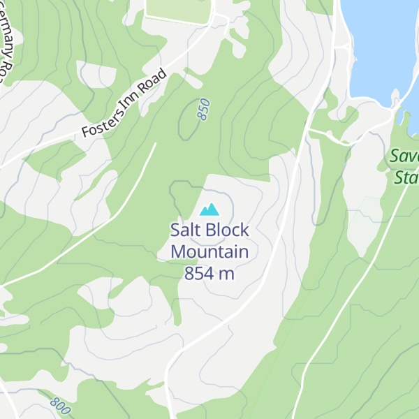 Map of Salt Block Mountain