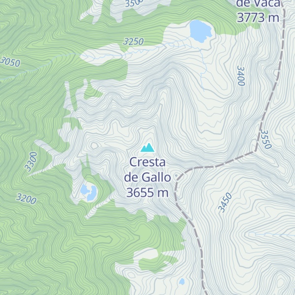 Map of Cresta de Gallo