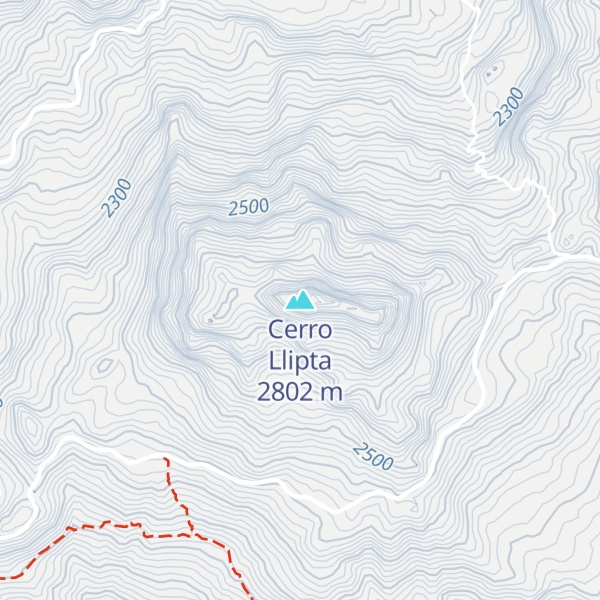 Map of Cerro Llipta