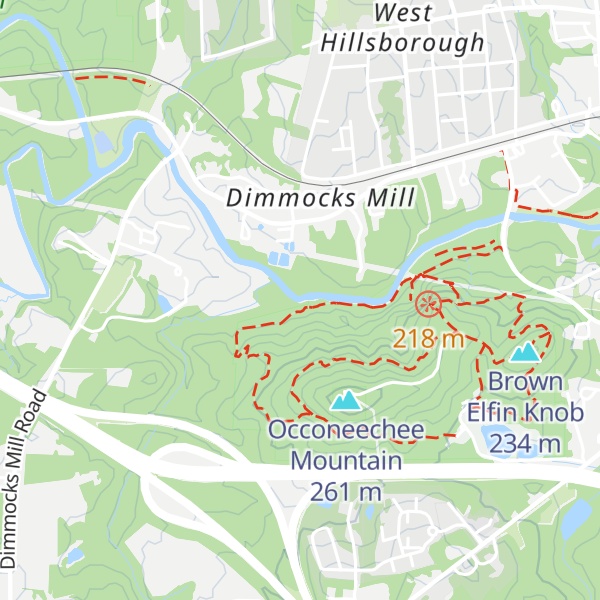 Map of Coon rock, Jumping rock