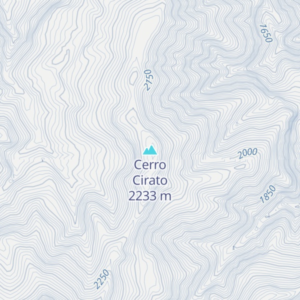 Map of Cerro Cirato