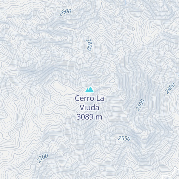 Map of Cerro La Viuda
