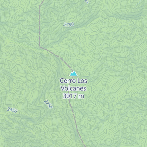 Map of Cerro Los Volcanes