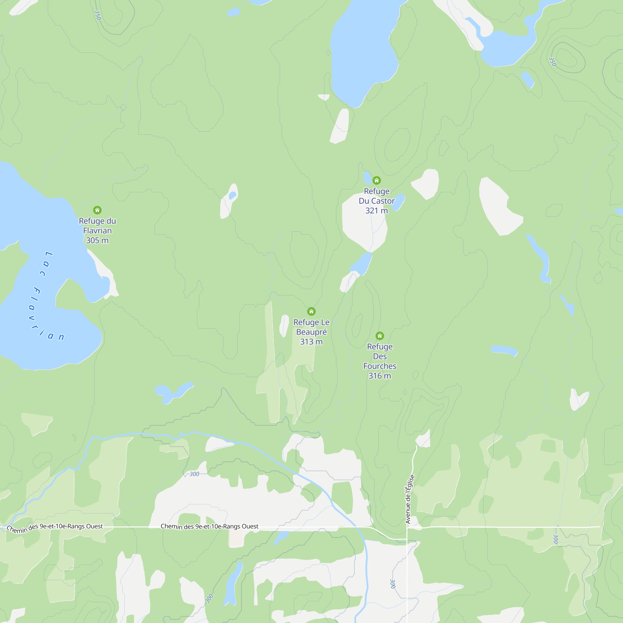 Refuge Le Beaupré map