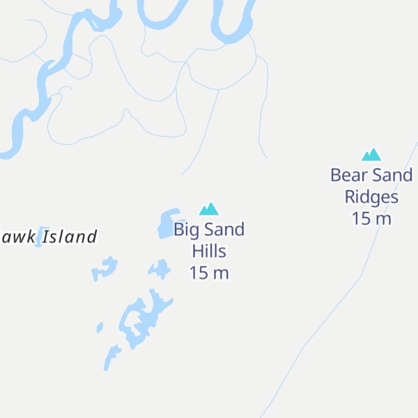Map of Big Sand Hills