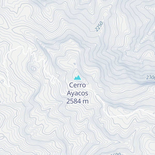 Map of Cerro Ayacos