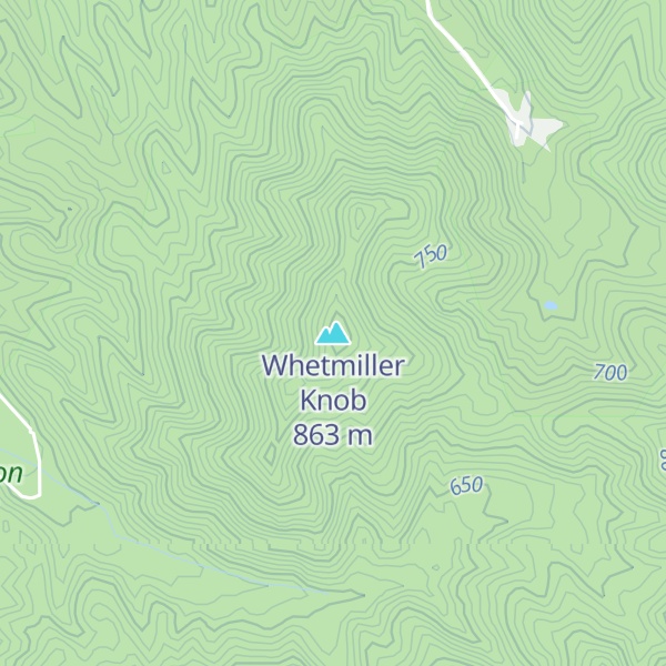 Map of Whetmiller Knob