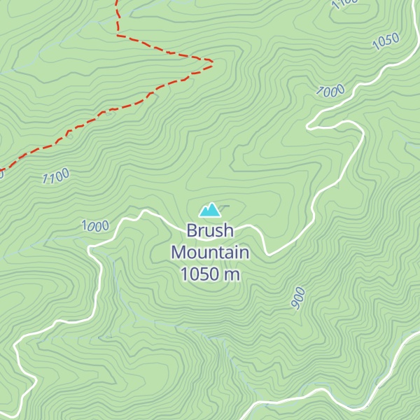 Map of Brush Mountain