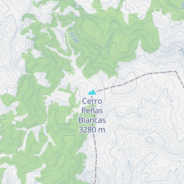 Map of Cerro Peñas Blancas