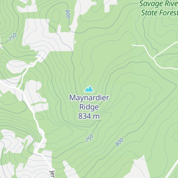 Map of Maynardier Ridge