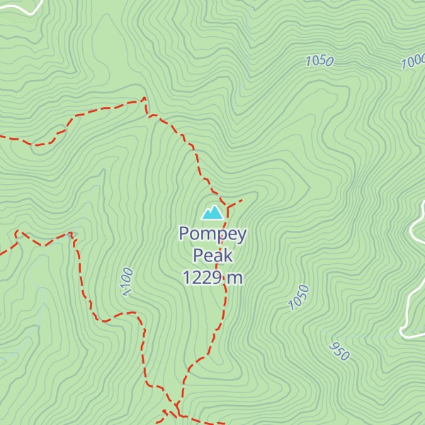 Map of Pompey Peak