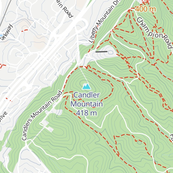 Map of Candler Mountain