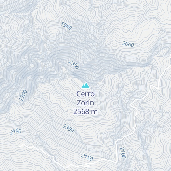 Map of Cerro Zorín