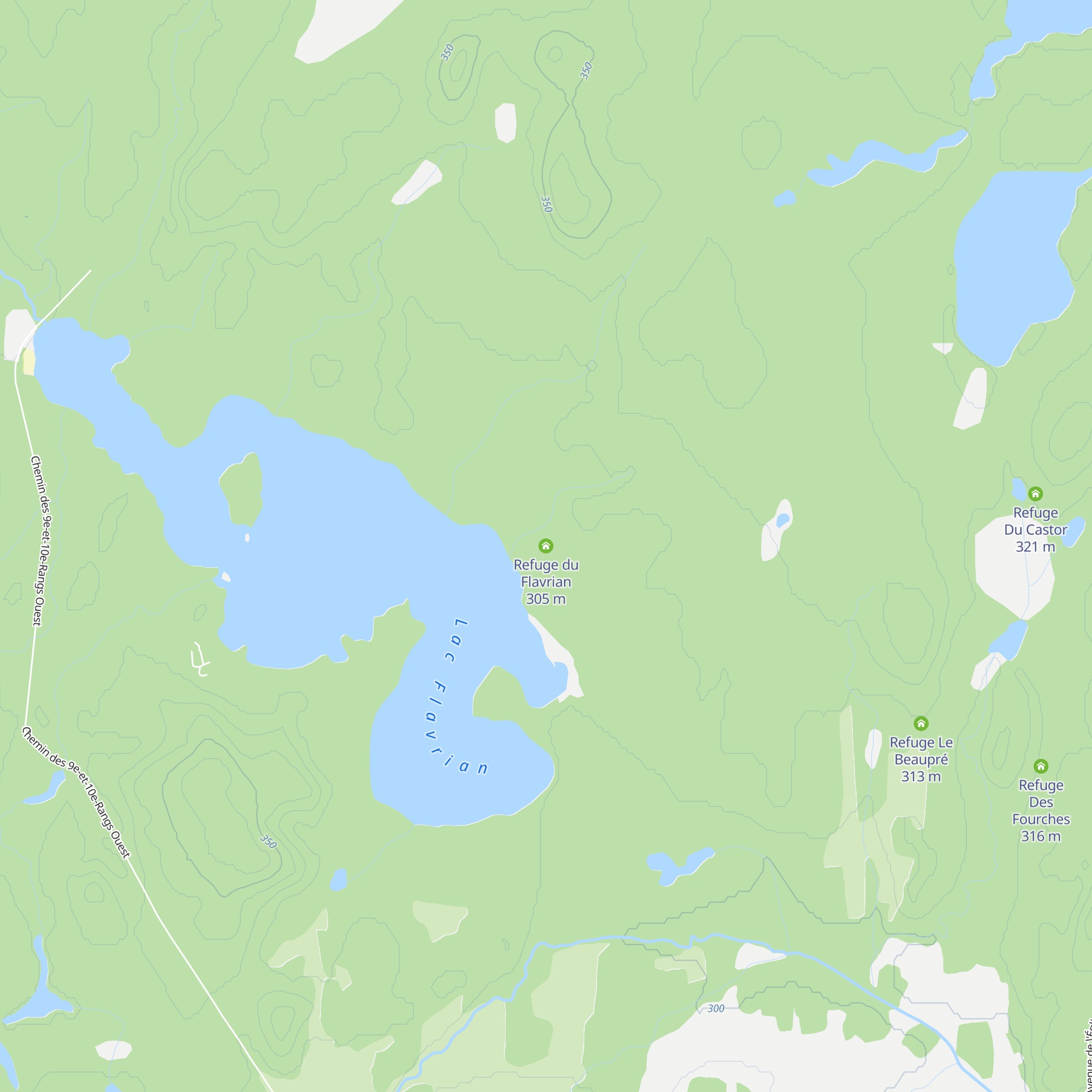 Refuge du Flavrian map