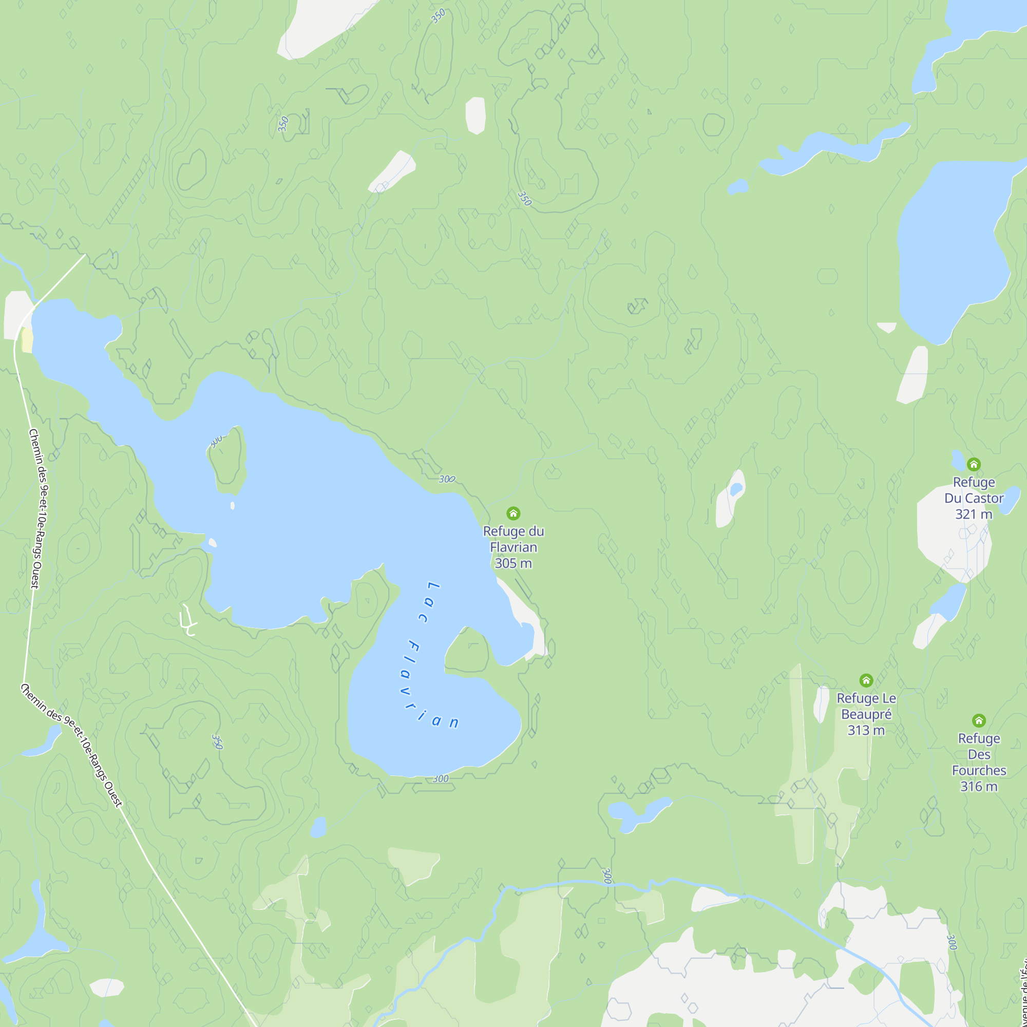 Refuge du Flavrian map