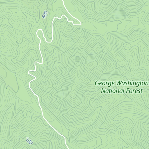 Map of Brushy Knob