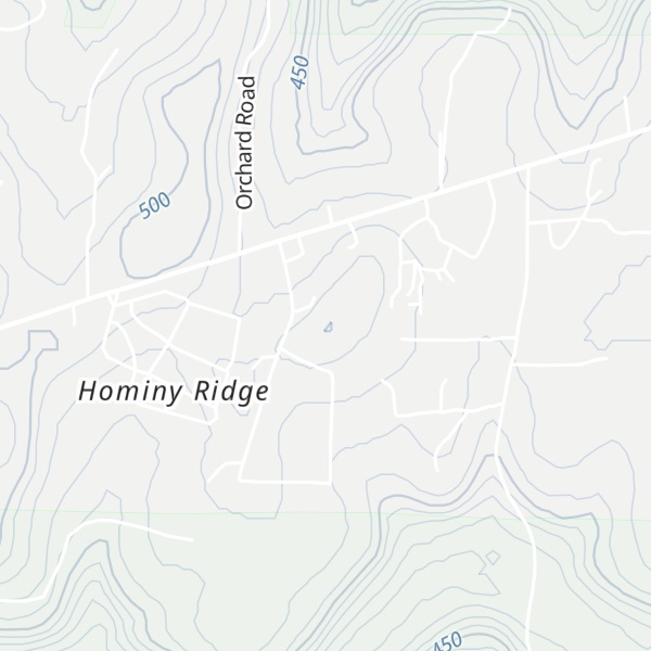 Map of Hominy Ridge