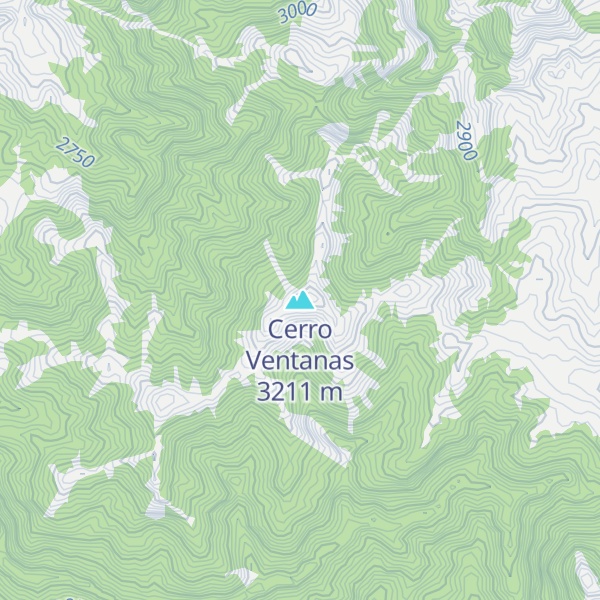 Map of Cerro Ventanas