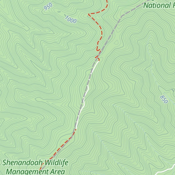 Map of Hoovers Ridge