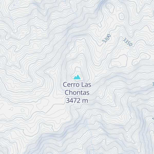 Map of Cerro Las Chontas