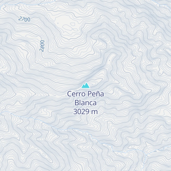 Map of Cerro Peña Blanca