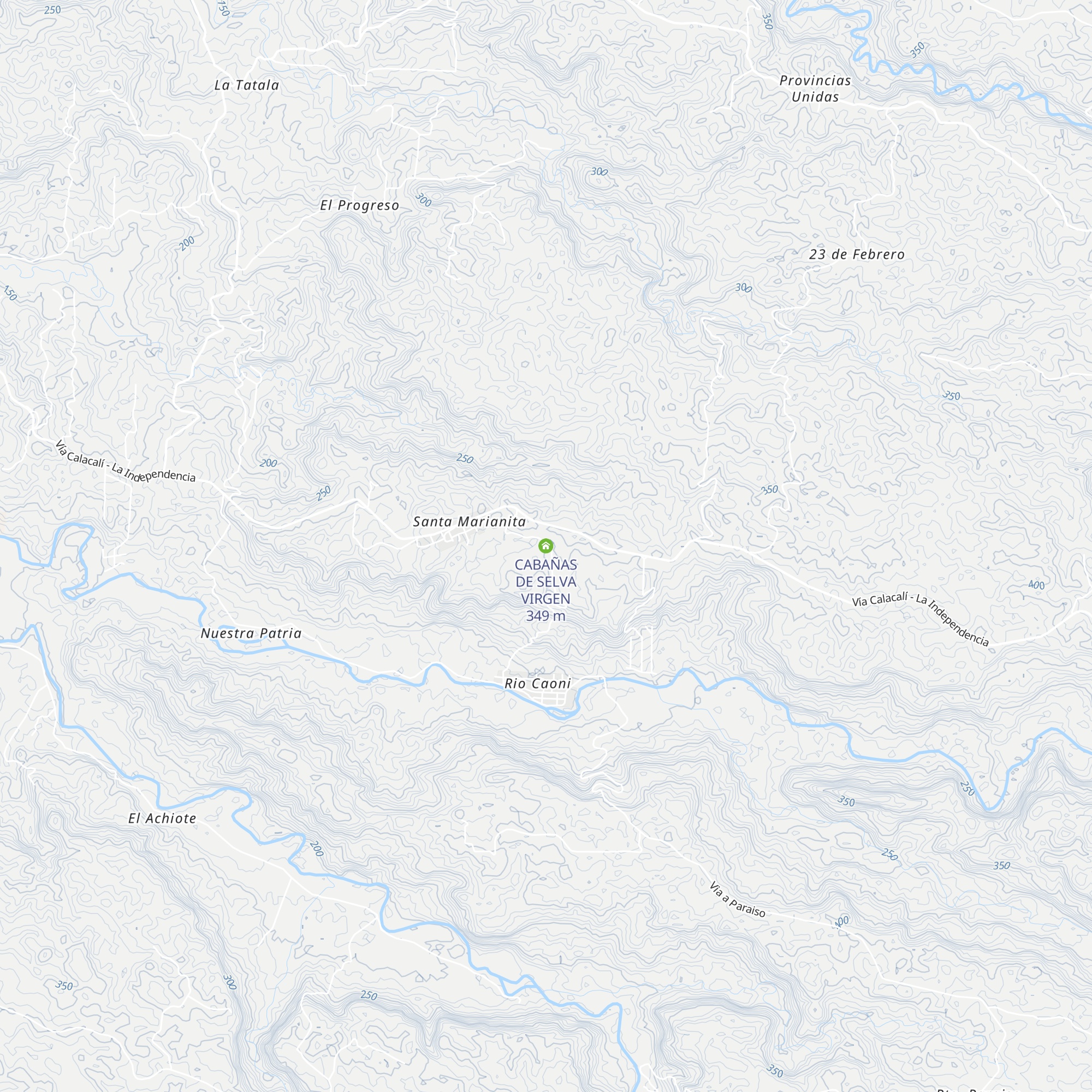 CABAÑAS DE SELVA VIRGEN map
