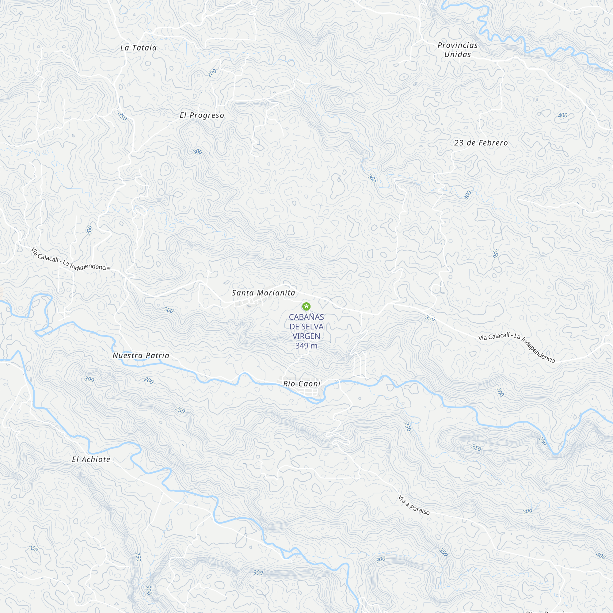 CABAÑAS DE SELVA VIRGEN map