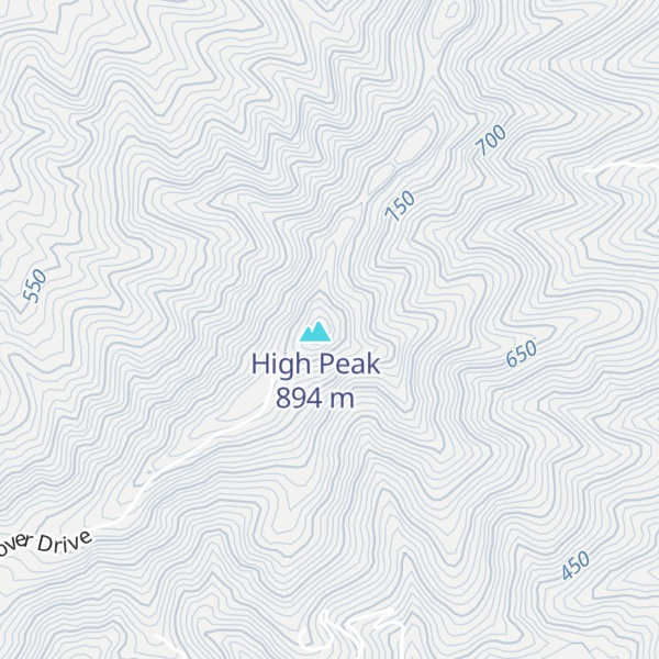 Map of Tobacco Row Mountain