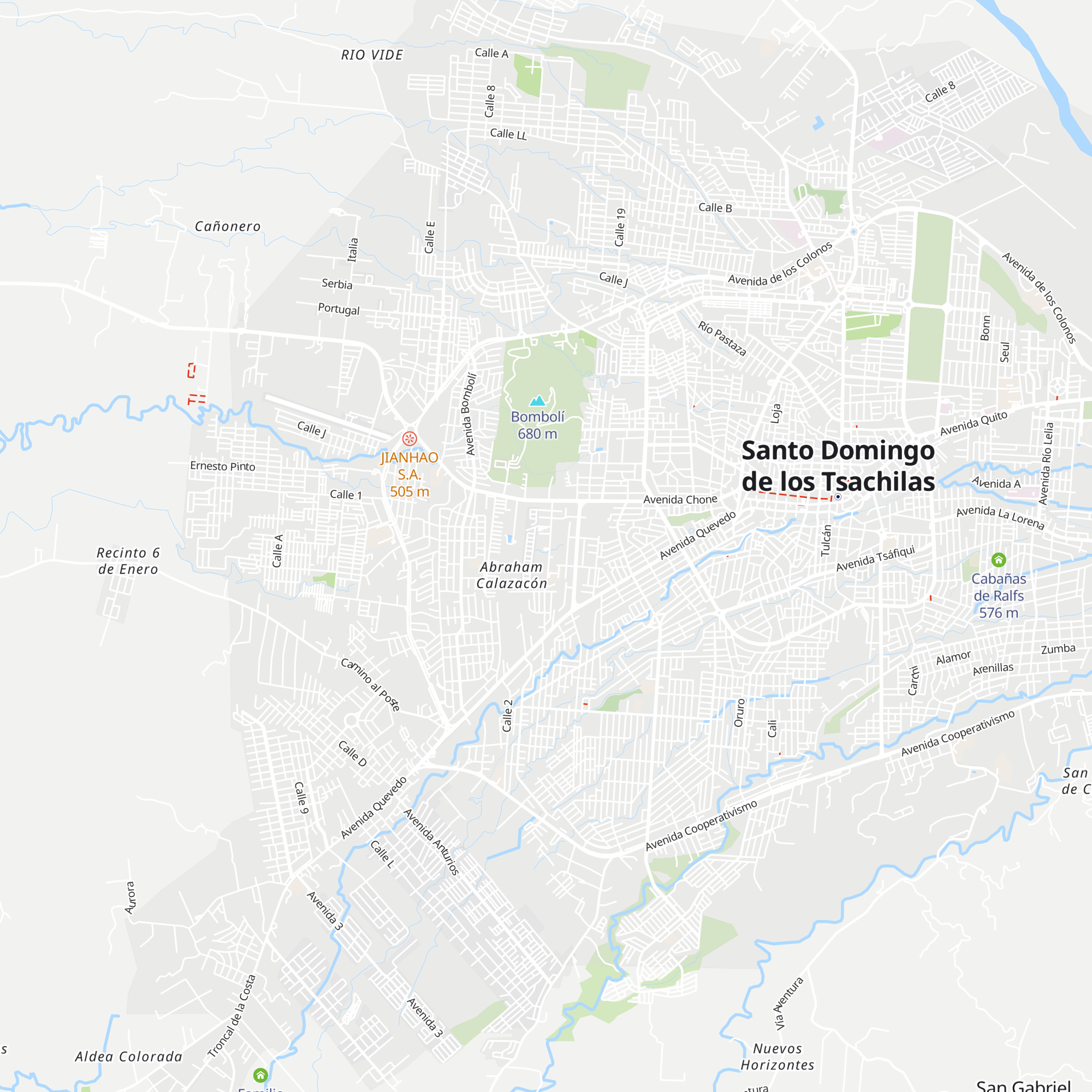 Cabañas map
