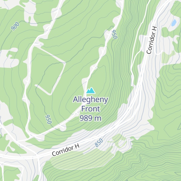Map of Allegheny Front