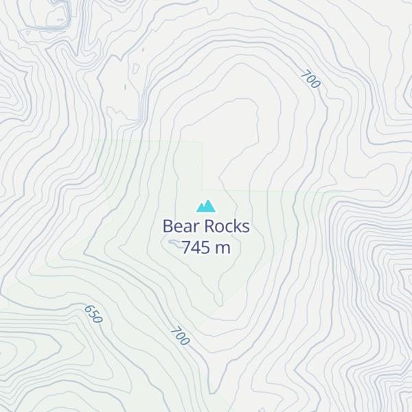Map of Bear Rocks