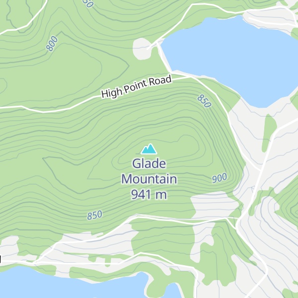 Map of Glade Mountain