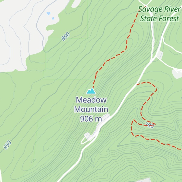 Map of Meadow Mountain