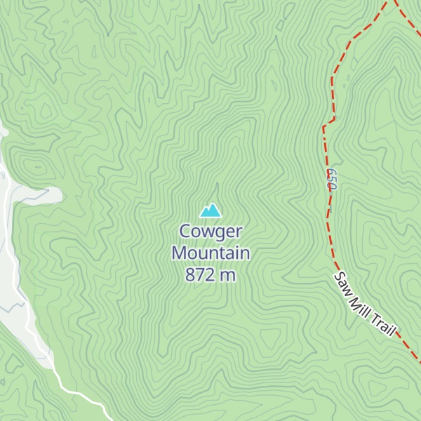 Map of Cowger Mountain