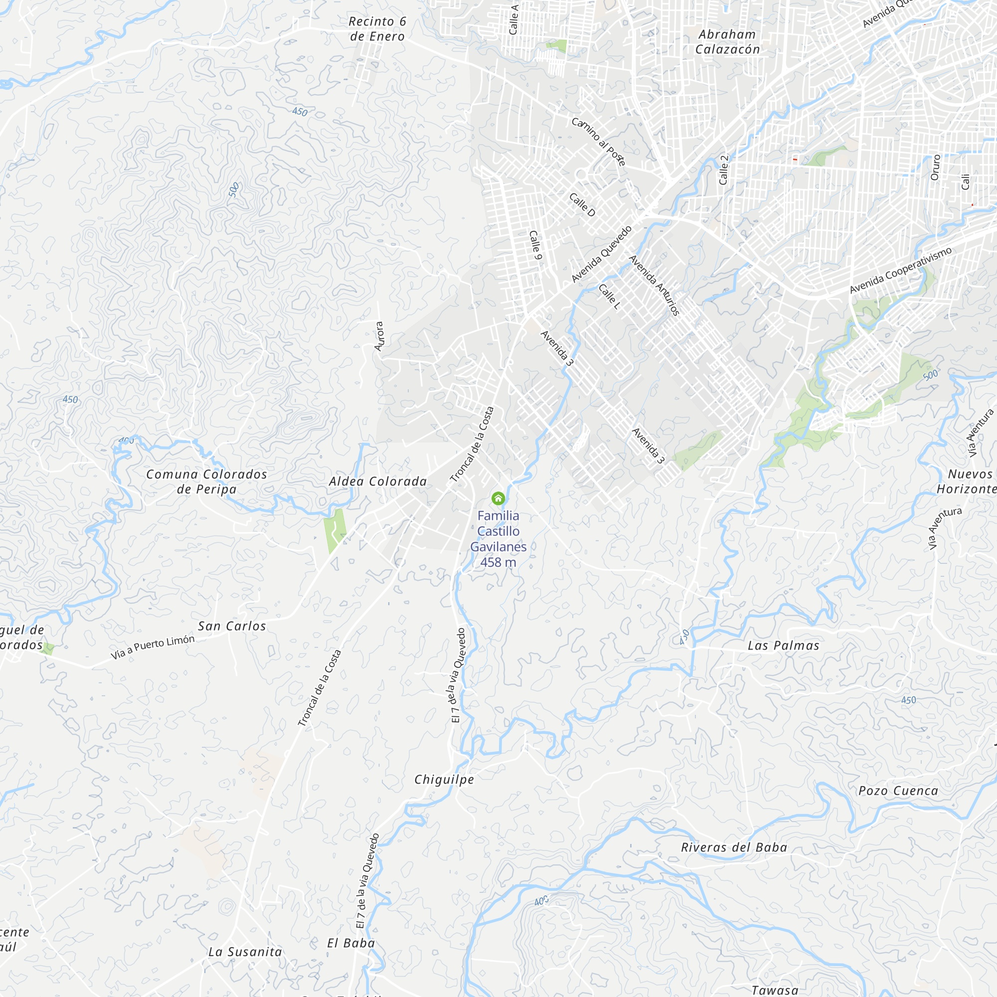 Familia Castillo Gavilanes map