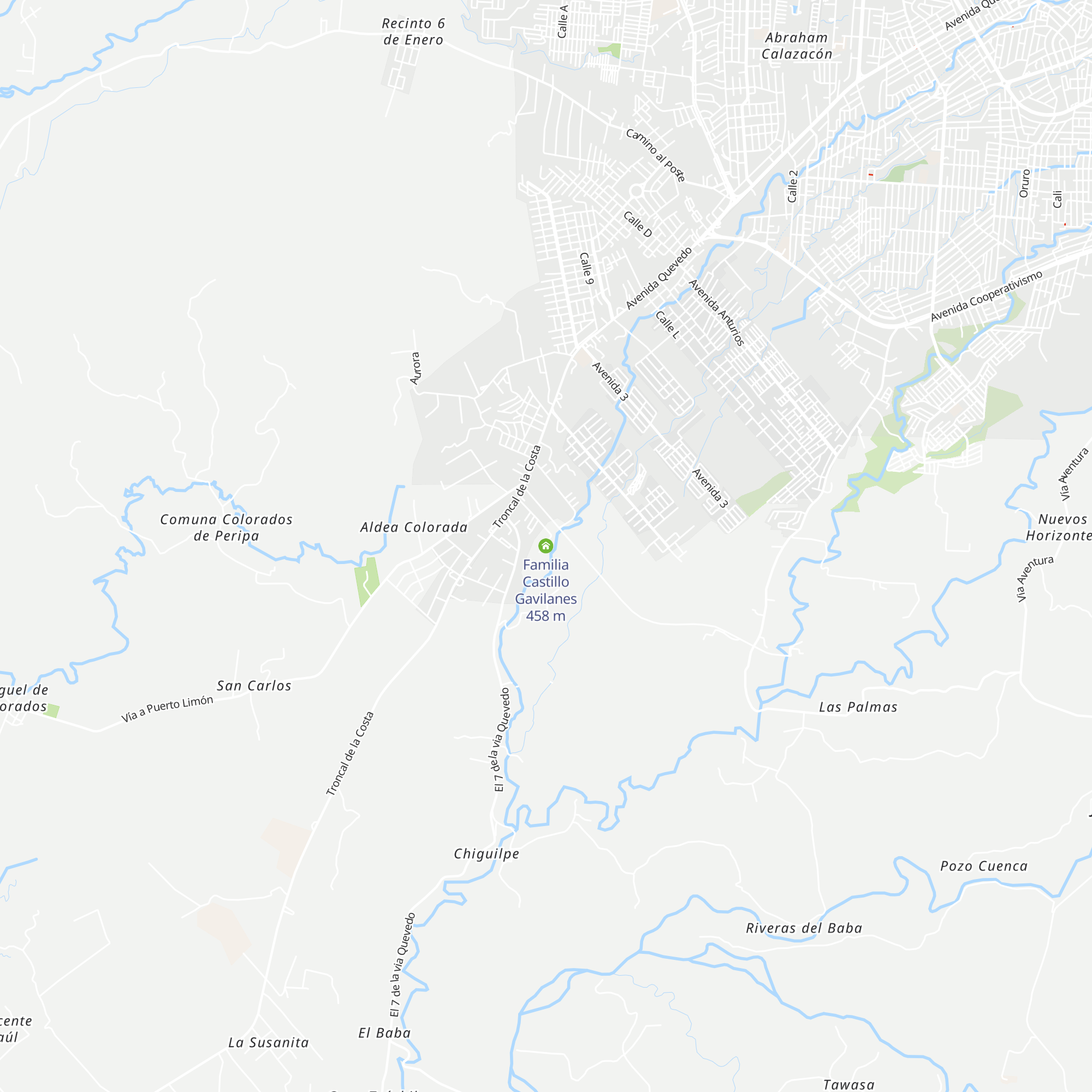 Familia Castillo Gavilanes map