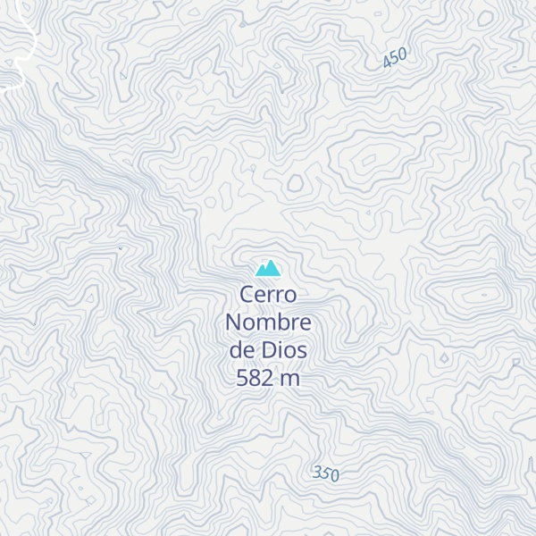 Map of Cerro Nombre de Dios