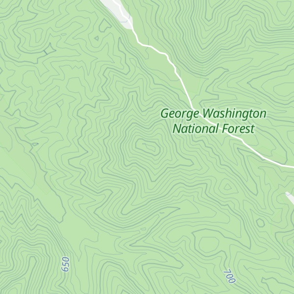 Map of Evick Knob