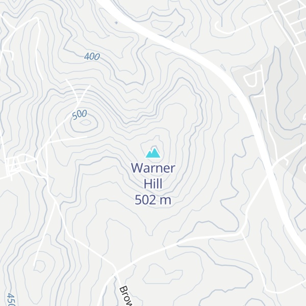 Map of Warner Hill