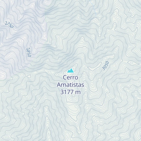 Map of Cerro Amatistas