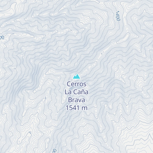Map of Cerros La Caña Brava