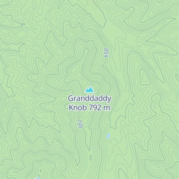Map of Granddaddy Knob
