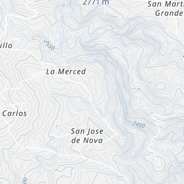 Map of Cerro de Cristal