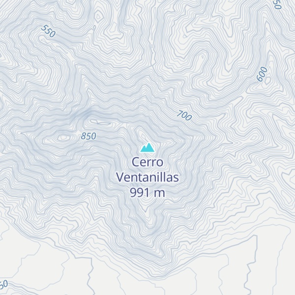 Map of Cerro Ventanillas
