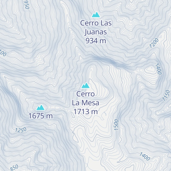 Map of Cerro La Mesa
